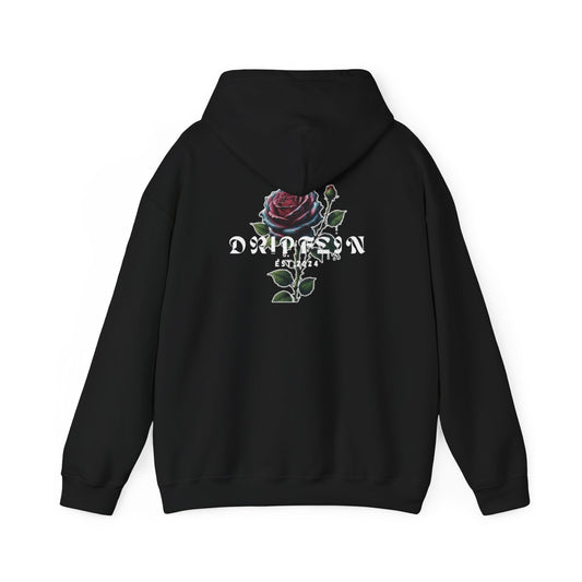 Unisex Black Royal Rose Hoodie