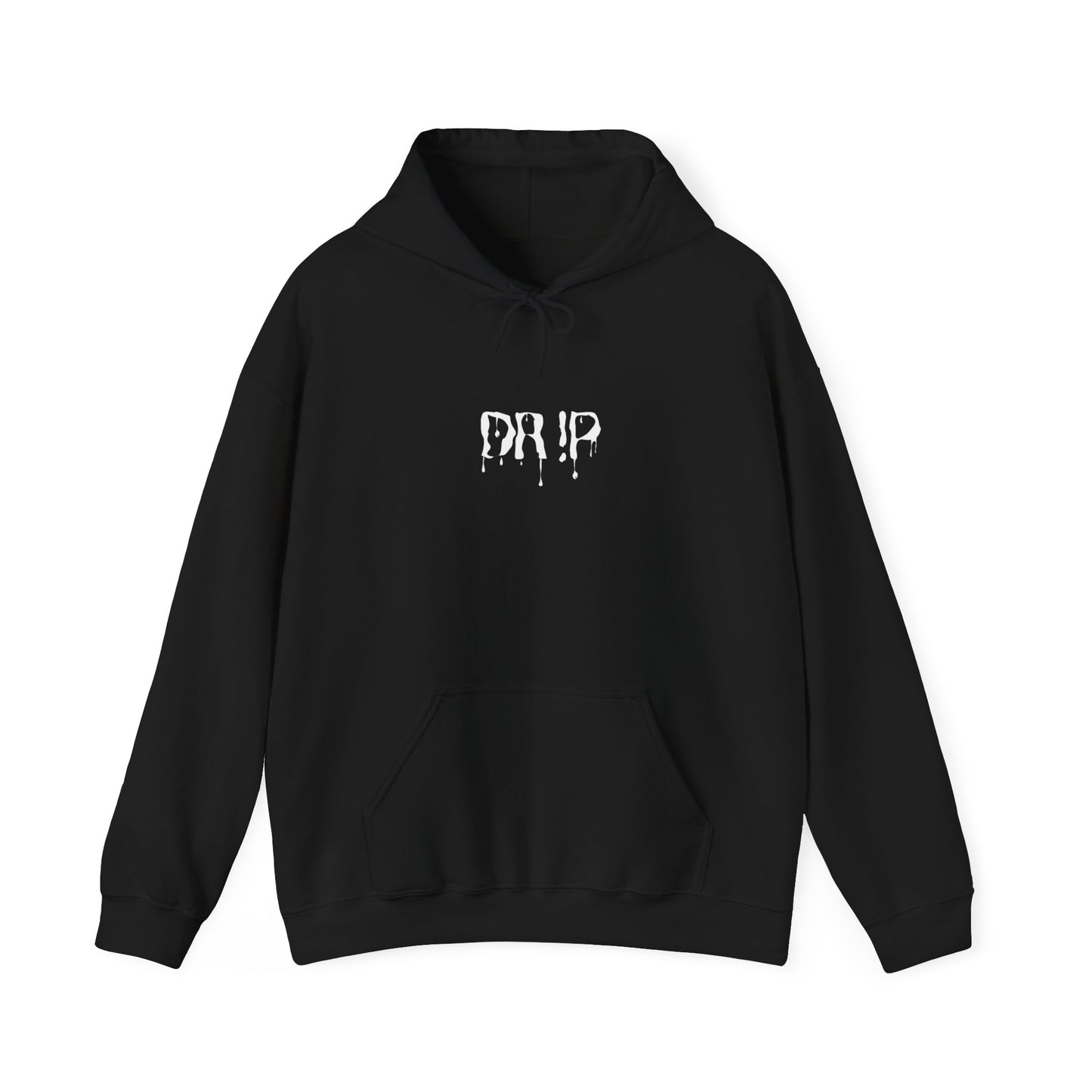 Unisex Black White Drip Logo Hoodie