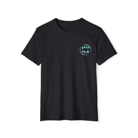 Unisex Recycled Organic FE!N Aqua Logo and Crown T-Shirt