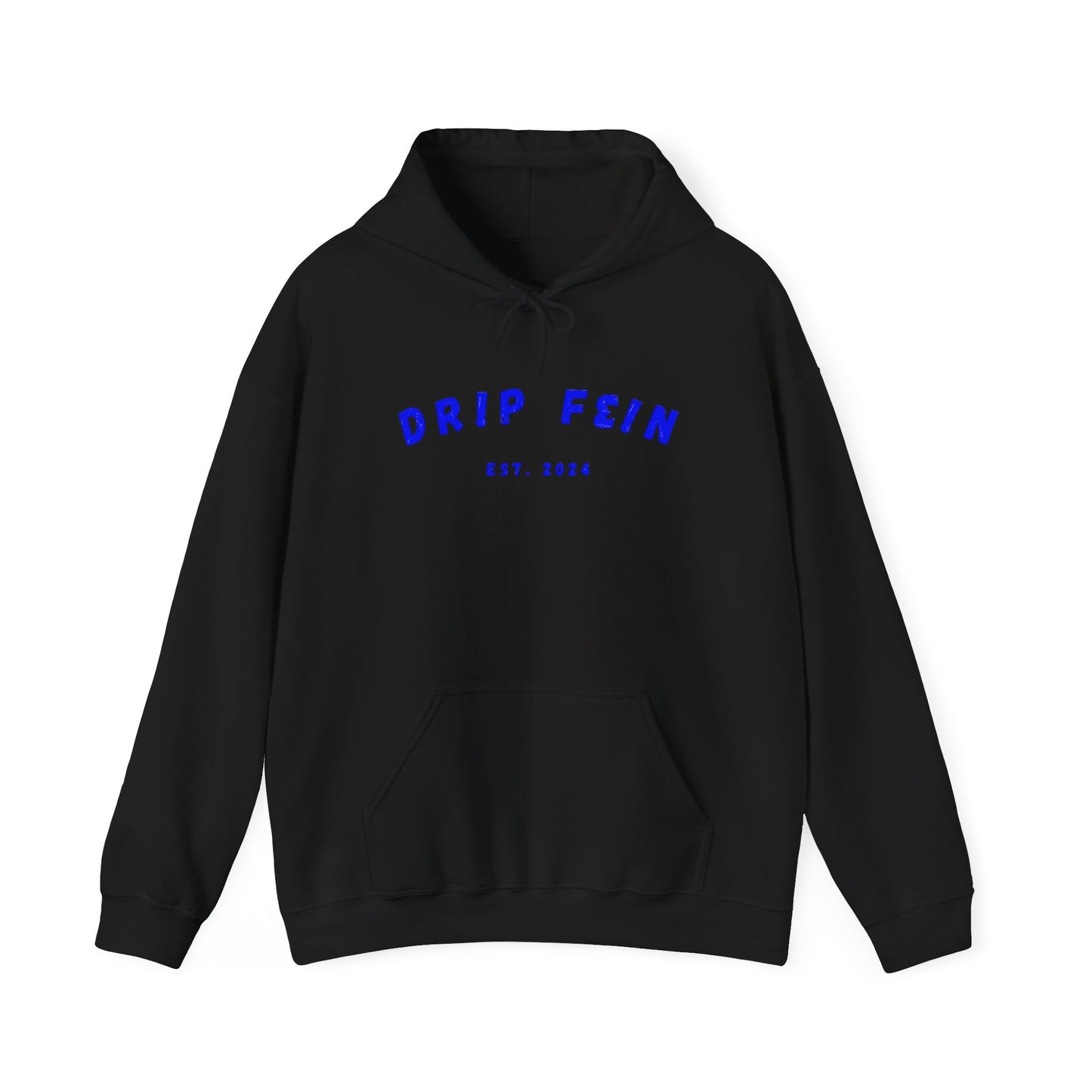 Unisex White Blue Logo Hoodie