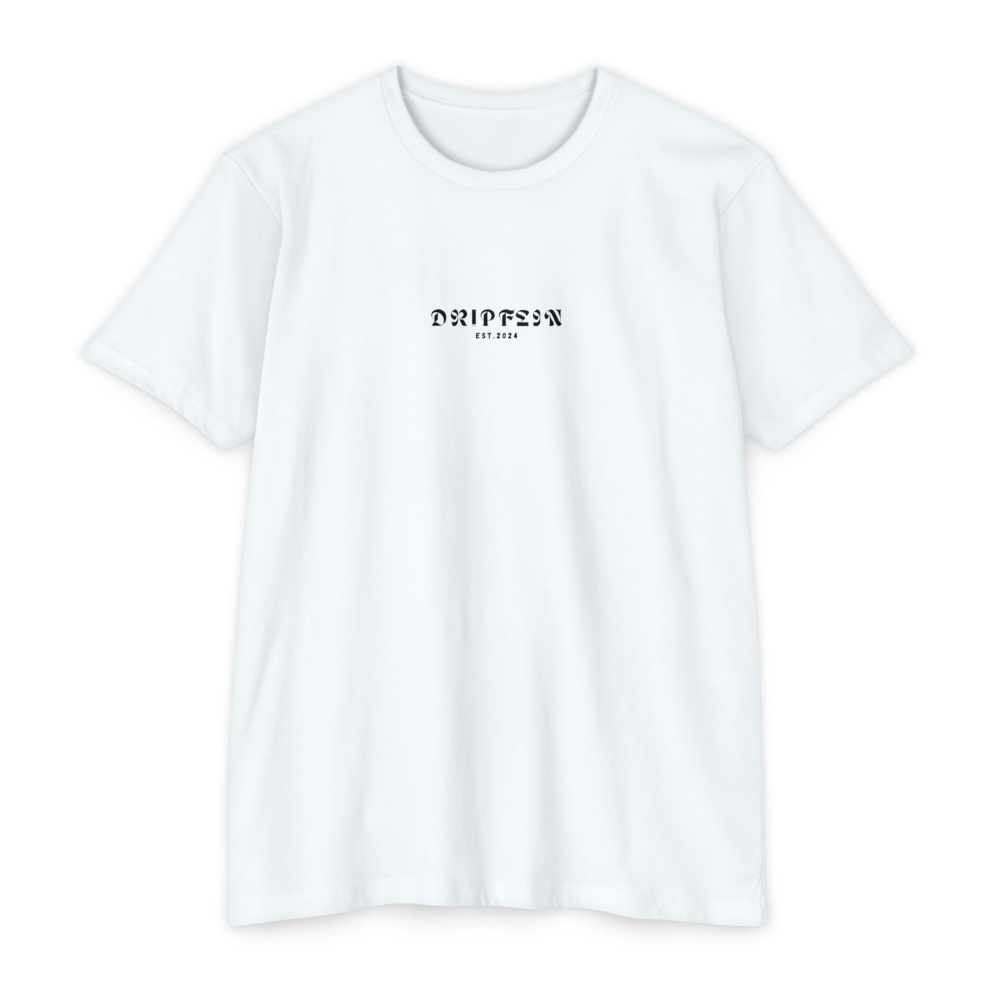 Unisex White Black Drip Logo T-shirt