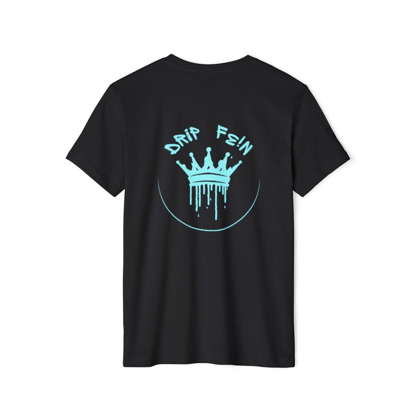 Unisex Recycled Organic FE!N Aqua Logo and Crown T-Shirt