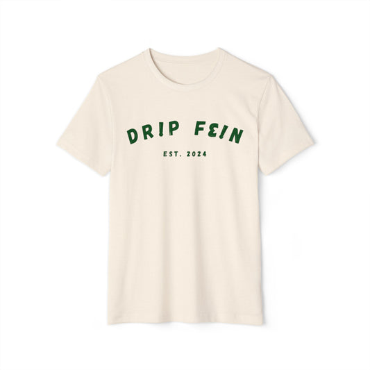 Unisex Recycled Organic FE!N Off-White And Olive Green Logo T-Shirt