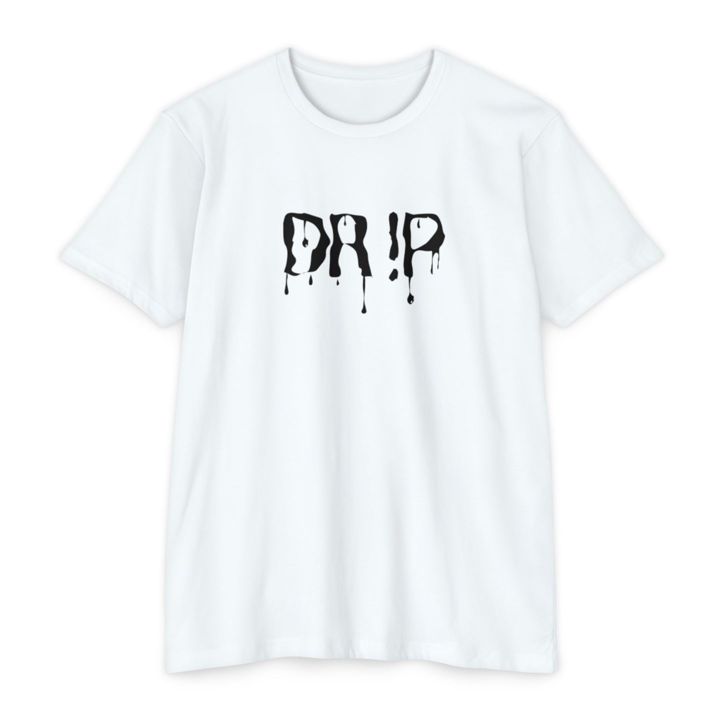 Unisex White Black Drip Logo T-shirt